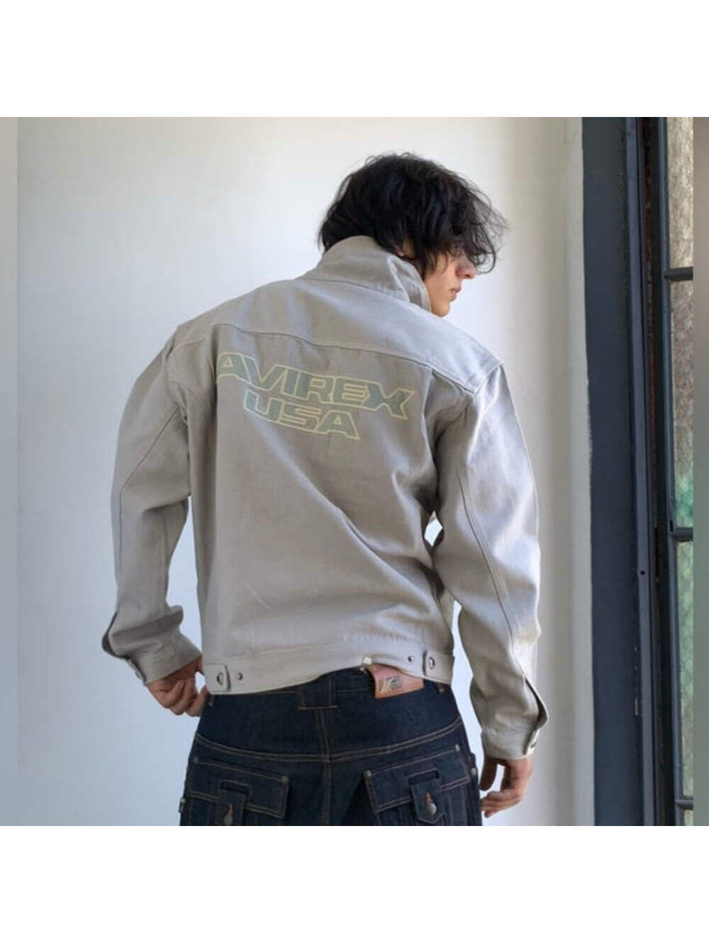 Men's Avirex Lt Grey Casual Denim Jacket NWT
